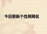 今日更新个性男网名