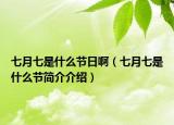 七月七是什么节日啊（七月七是什么节简介介绍）