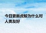 今日更新虎鲸为什么对人类友好