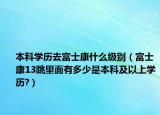 本科学历去富士康什么级别（富士康13跳里面有多少是本科及以上学历?）