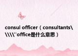 consul officer（consultants\\