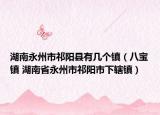 湖南永州市祁阳县有几个镇（八宝镇 湖南省永州市祁阳市下辖镇）