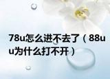 78u怎么进不去了（88uu为什么打不开）