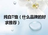 纯白T恤（什么品牌的好 求推荐）