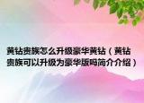 黄钻贵族怎么升级豪华黄钻（黄钻贵族可以升级为豪华版吗简介介绍）
