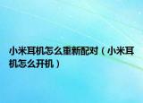 小米耳机怎么重新配对（小米耳机怎么开机）