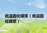 低温固化银浆（低温固化银浆）