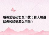 哈希验证码怎么下载（有人知道哈希校验码怎么用吗）