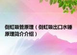 倒虹吸管原理（倒虹吸出口水锤原理简介介绍）