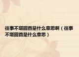 往事不堪回首是什么意思啊（往事不堪回首是什么意思）