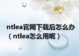 ntlea官网下载后怎么办（ntlea怎么用呢）