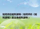 如何评价哈利波特（如何评价《哈利波特》的主角哈利波特）