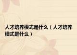 人才培养模式是什么（人才培养模式是什么）