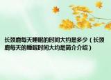 长颈鹿每天睡眠的时间大约是多少（长颈鹿每天的睡眠时间大约是简介介绍）