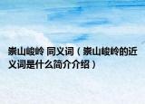 崇山峻岭 同义词（崇山峻岭的近义词是什么简介介绍）