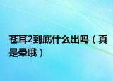 苍耳2到底什么出吗（真是晕哦）