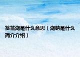 筼筜湖是什么意思（湖蚋是什么简介介绍）
