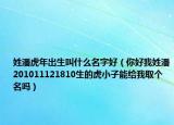 姓潘虎年出生叫什么名字好（你好我姓潘201011121810生的虎小子能给我取个名吗）