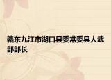 赣东九江市湖口县委常委县人武部部长