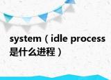 system（idle process是什么进程）