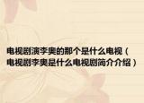 电视剧演李奥的那个是什么电视（电视剧李奥是什么电视剧简介介绍）