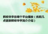 鹤唳华亭在哪个平台播放（优酷几点更新鹤唳华亭简介介绍）