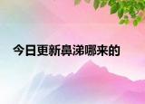 今日更新鼻涕哪来的