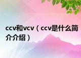 ccv和vcv（ccv是什么简介介绍）