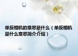 单反相机的意思是什么（单反相机是什么意思简介介绍）