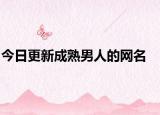 今日更新成熟男人的网名