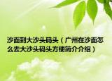 沙面到大沙头码头（广州在沙面怎么去大沙头码头方便简介介绍）