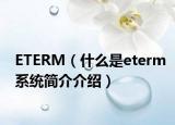 ETERM（什么是eterm系统简介介绍）