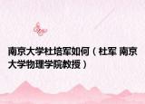 南京大学杜培军如何（杜军 南京大学物理学院教授）