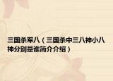 三国杀军八（三国杀中三八神小八神分别是谁简介介绍）