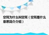 空耳为什么叫空耳（空耳是什么意思简介介绍）