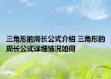 三角形的周长公式介绍 三角形的周长公式详细情况如何