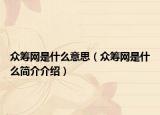 众筹网是什么意思（众筹网是什么简介介绍）