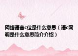 网络语言c位是什么意思（语c网调是什么意思简介介绍）