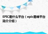 EPIC是什么平台（epic是啥平台简介介绍）