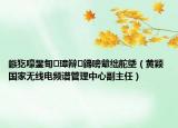 鏃犵嚎鐢甸璋辩鐞嗙爺绌舵墍（黄颖 国家无线电频谱管理中心副主任）
