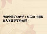 马峰中国矿业大学（张玉峰 中国矿业大学数学学院教授）