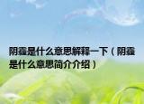 阴霾是什么意思解释一下（阴霾是什么意思简介介绍）