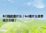 BCI指的是什么（bci是什么意思简介介绍）