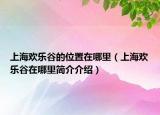 上海欢乐谷的位置在哪里（上海欢乐谷在哪里简介介绍）