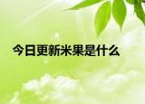 今日更新米果是什么