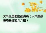 火凤凰里面的张海燕（火凤凰张海燕是谁简介介绍）