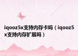 iqooz5x支持内存卡吗（iqooz5x支持内存扩展吗）