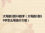 大写的1到10的字（大写的1到10字怎么写简介介绍）