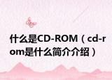 什么是CD-ROM（cd-rom是什么简介介绍）