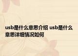 usb是什么意思介绍 usb是什么意思详细情况如何